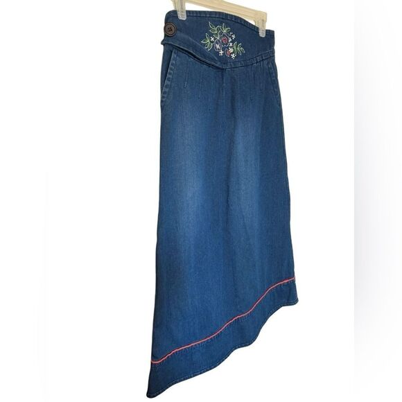 NWT Marc Jacobs Embroidered Jean Maxi Skirt - Picture 6 of 12